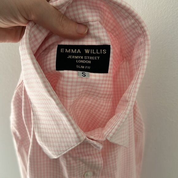 Emma Willis Pink Checkered Button Down Blouse - Picture 6 of 6